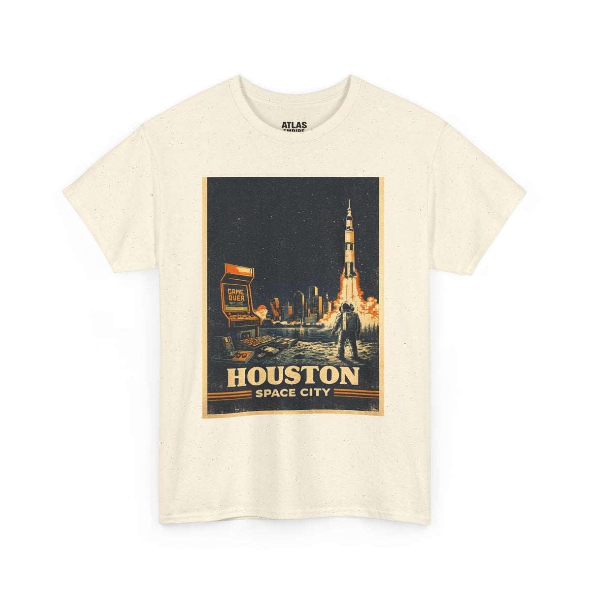 Houston Space City Rocket Launch Vintage T-Shirt