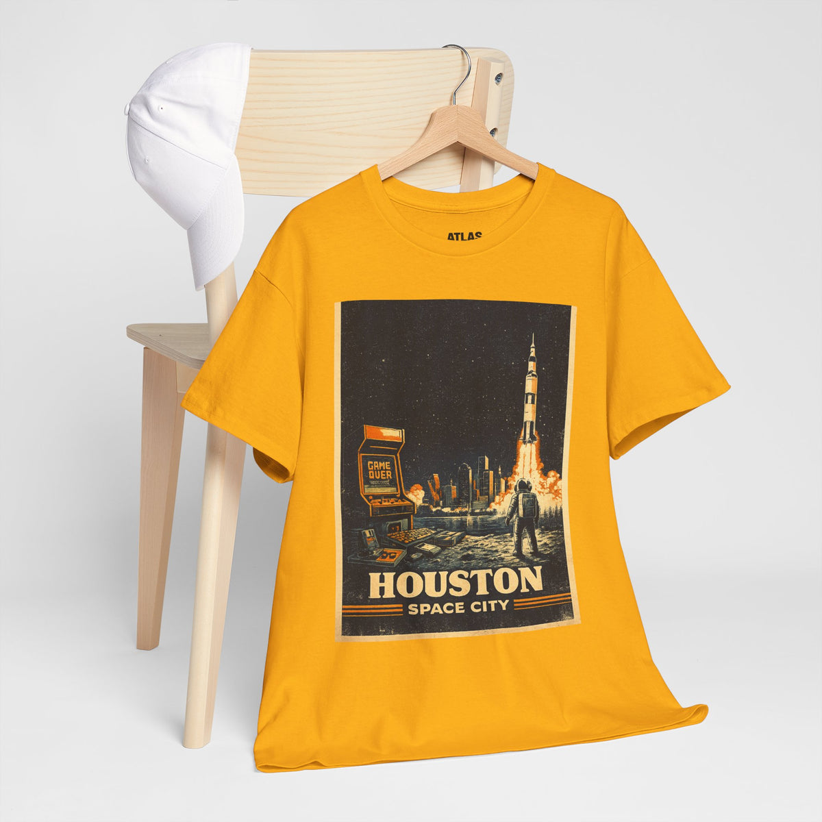 Houston Space City Rocket Launch Vintage T-Shirt