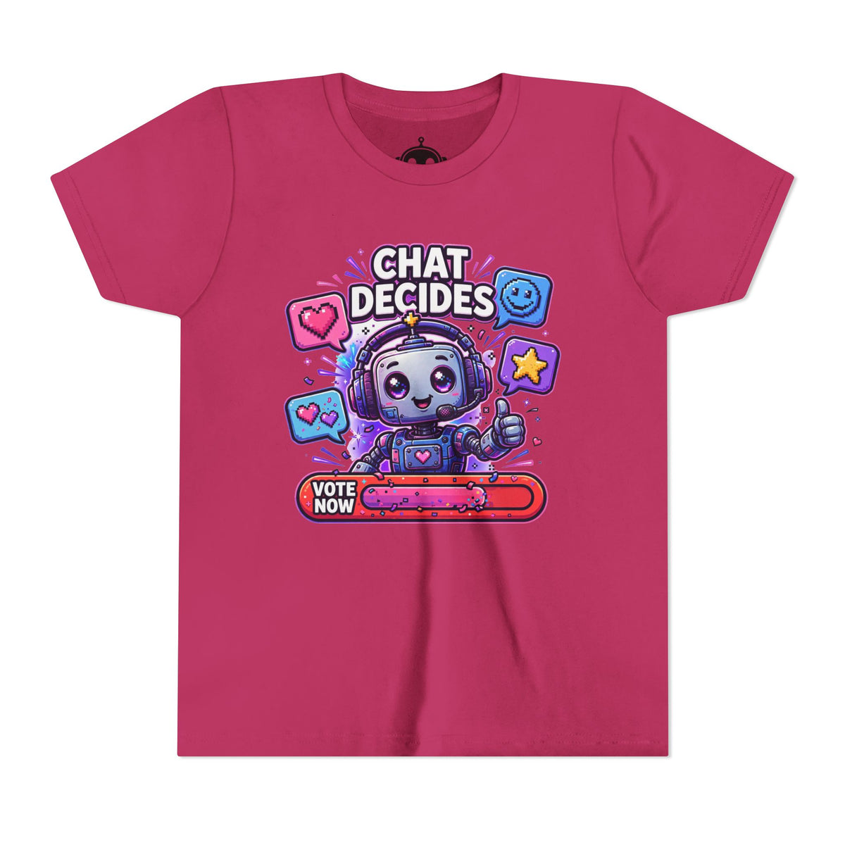 Youth “Chat Decides” AI Gamer Voting Short Sleeve Tee