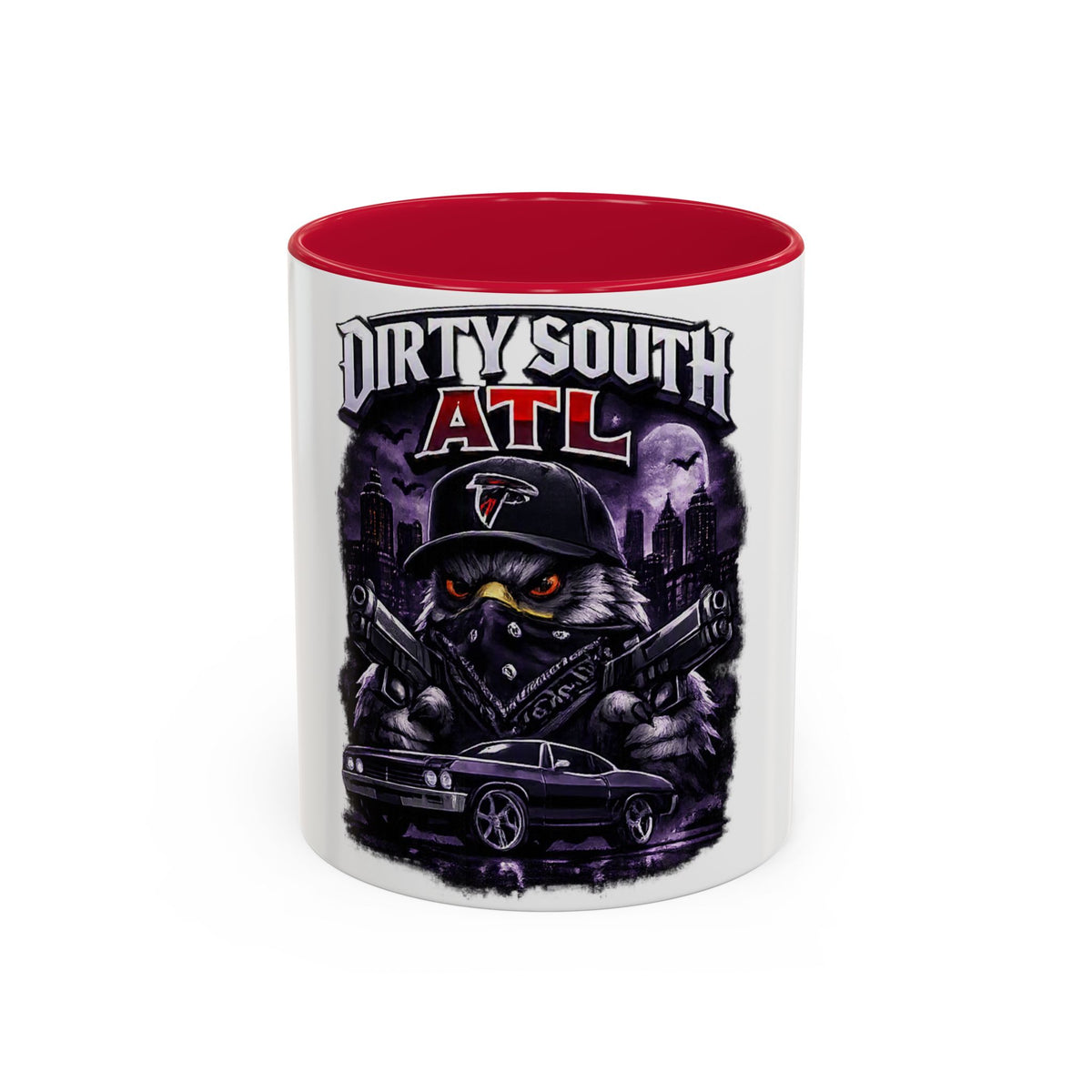 ATL Dirty South Coffee Mug — Falcons Hat, Urban Streetcar Design (11oz & 15oz)