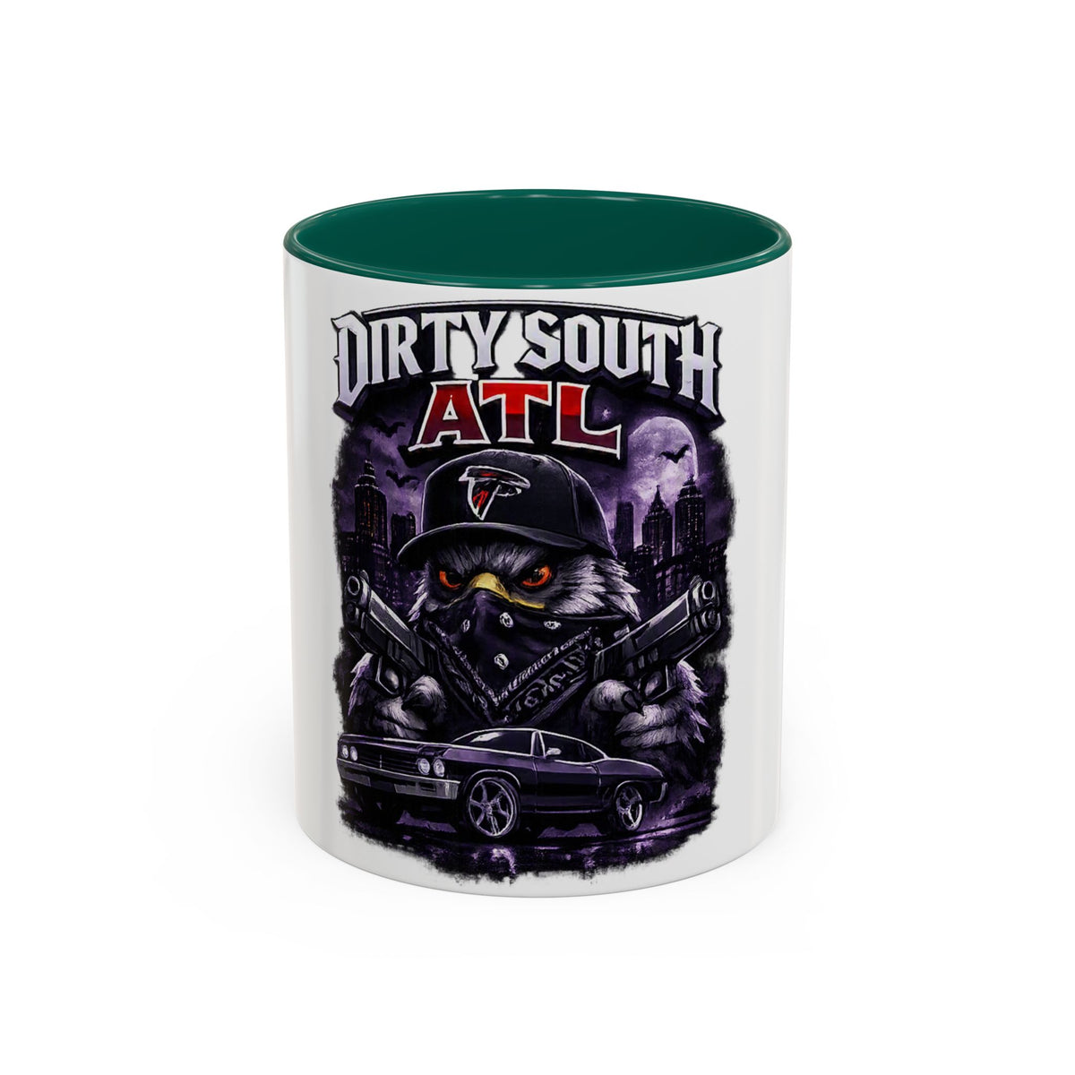 ATL Dirty South Coffee Mug — Falcons Hat, Urban Streetcar Design (11oz & 15oz)