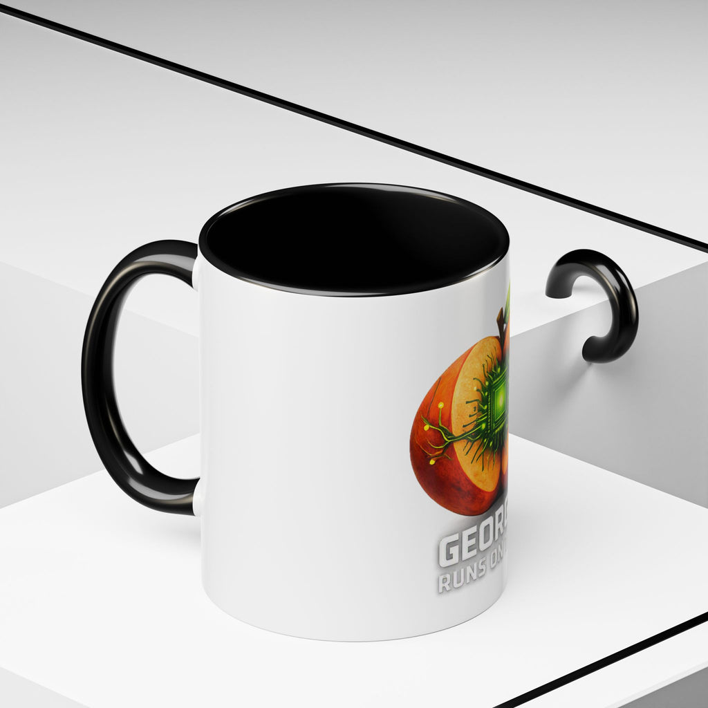 Accent Mug — "Georgia Runs on Tech" Peach Tech Coffee Mug (11/15oz)