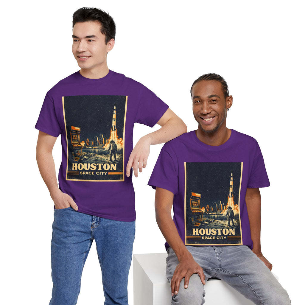 Houston Space City Rocket Launch Vintage T-Shirt