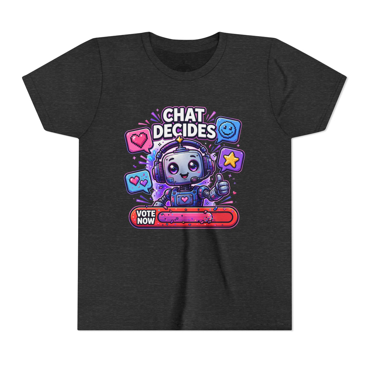 Youth “Chat Decides” AI Gamer Voting Short Sleeve Tee