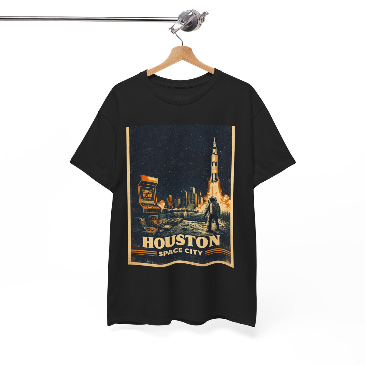 Houston Space City Rocket Launch Vintage T-Shirt