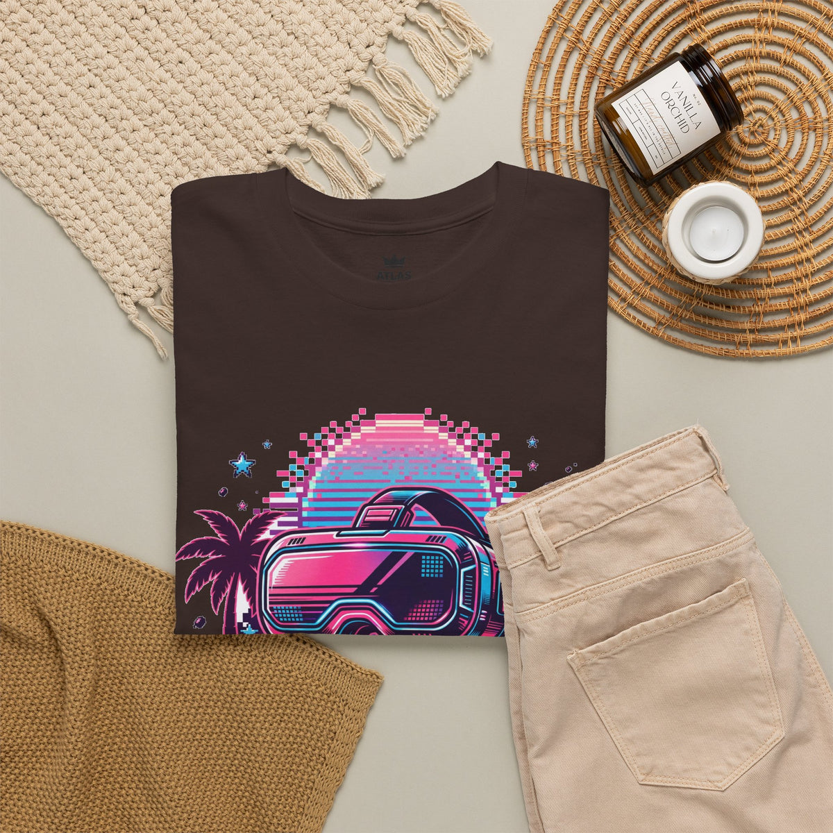 Retro-Future Graphic Tee — Neon Car Vaporwave T-Shirt