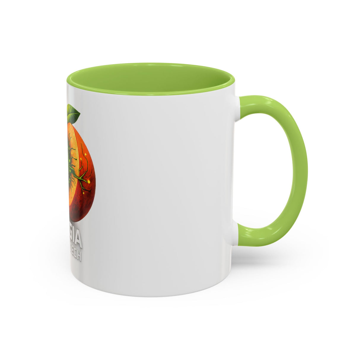 Accent Mug — "Georgia Runs on Tech" Peach Tech Coffee Mug (11/15oz)