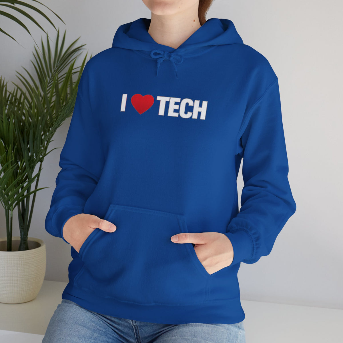 I  Tech Hoodie — "I Love Tech" Graphic Pullover for Tech Lovers
