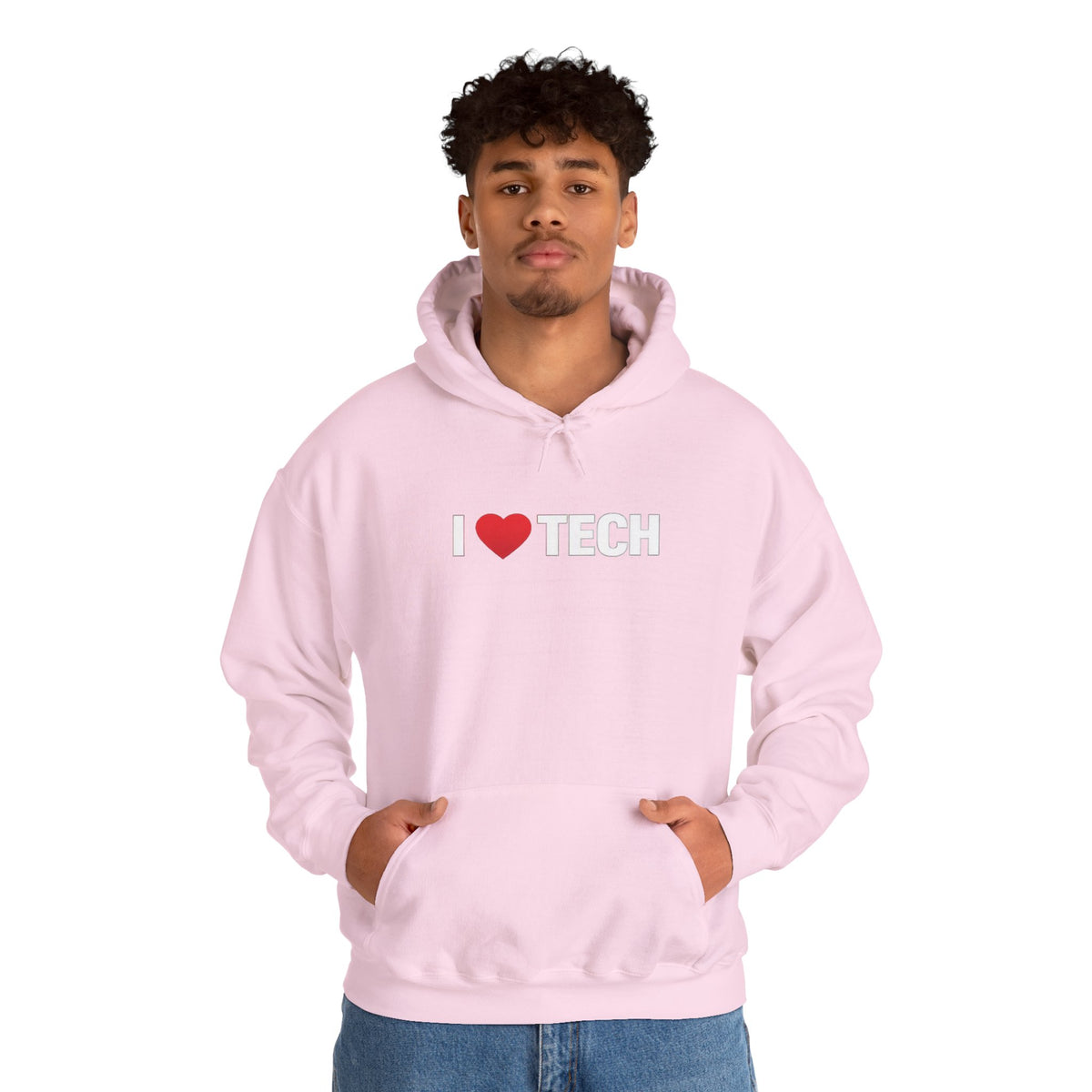 I  Tech Hoodie — "I Love Tech" Graphic Pullover for Tech Lovers