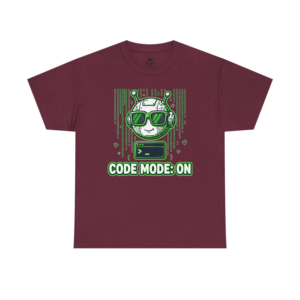 Code Mode On T-Shirt — Funny Programmer Alien Graphic Tee for Developers