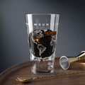 Mixing Glass — 16oz World Map Cocktail Pint Glass