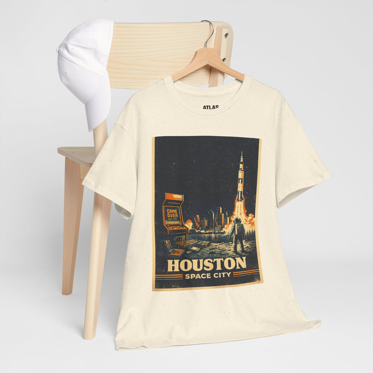 Houston Space City Rocket Launch Vintage T-Shirt