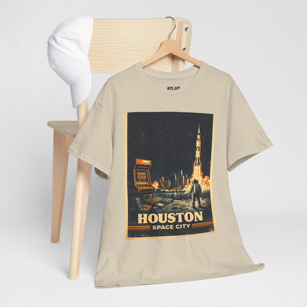 Houston Space City Rocket Launch Vintage T-Shirt
