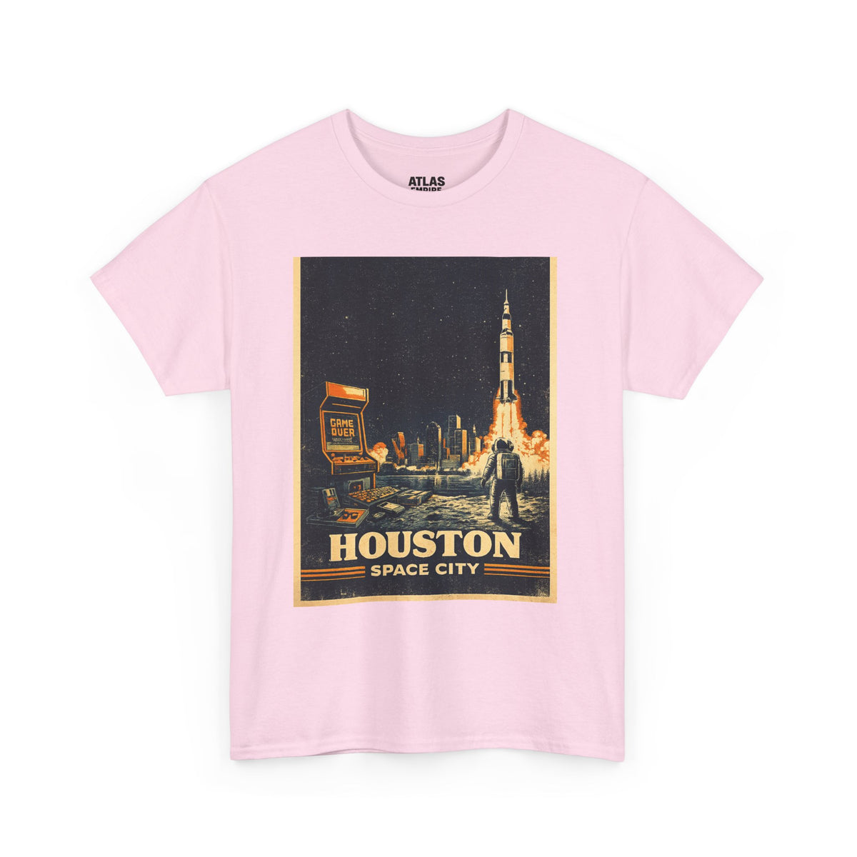 Houston Space City Rocket Launch Vintage T-Shirt