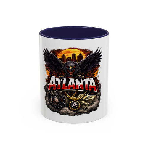 Atlanta Raven Graphic Coffee Mug – City Skyline, Money & Bold Team Vibe (11/15oz)