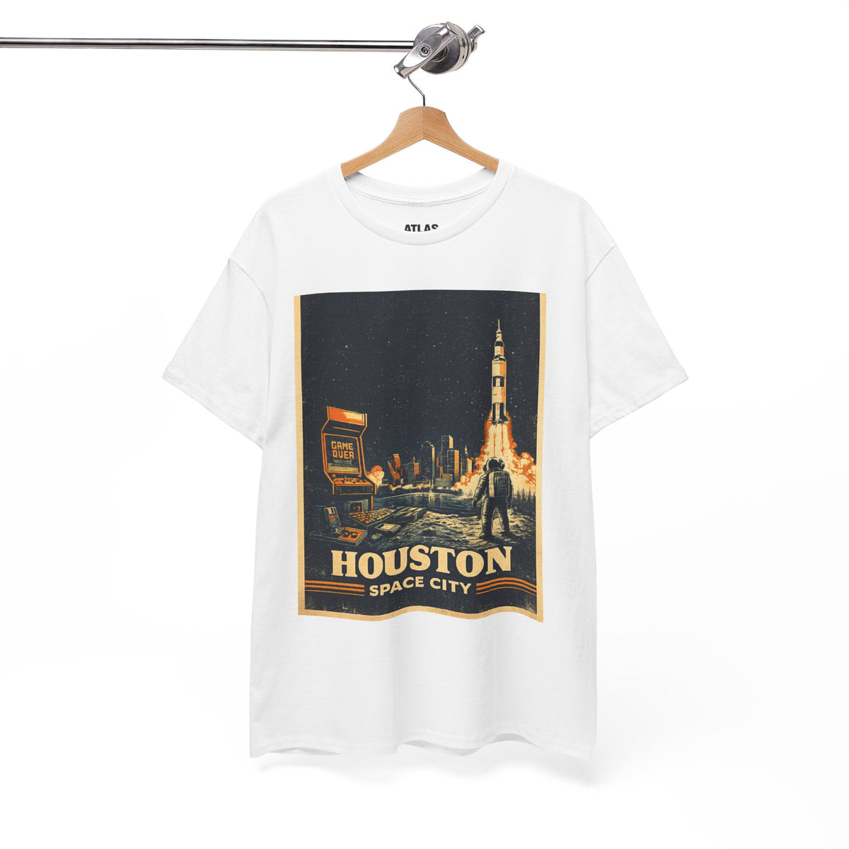 Houston Space City Rocket Launch Vintage T-Shirt