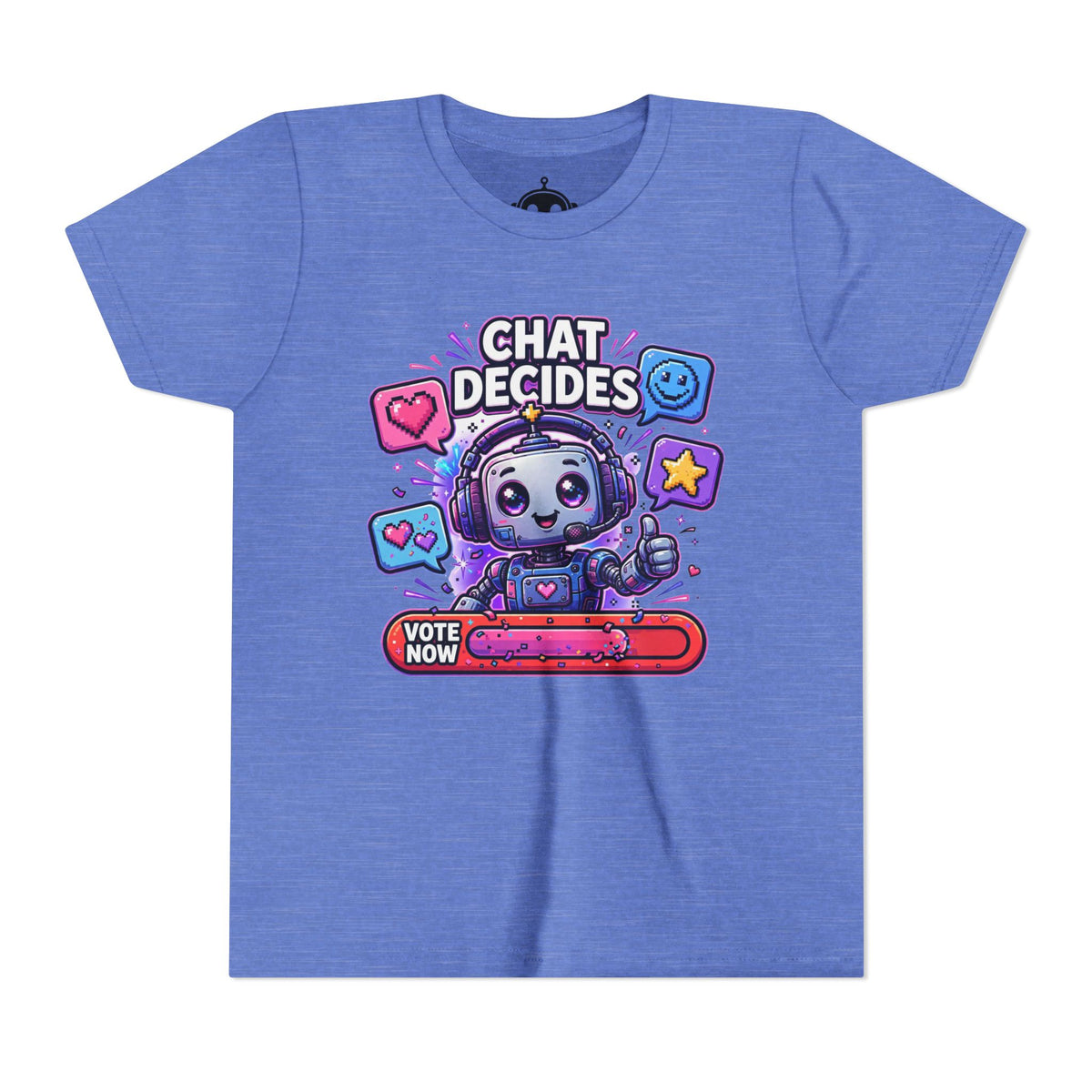 Youth “Chat Decides” AI Gamer Voting Short Sleeve Tee