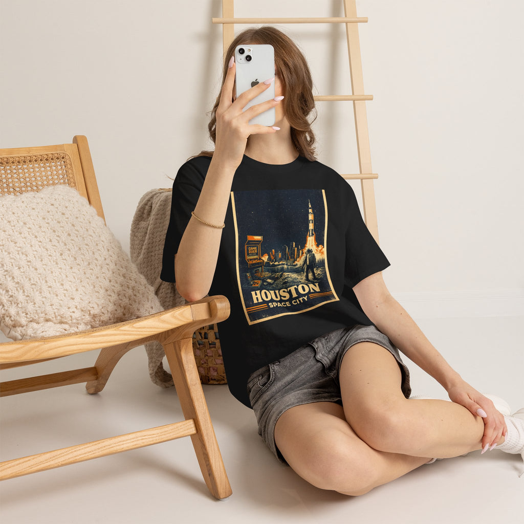 Houston Space City Rocket Launch Vintage T-Shirt