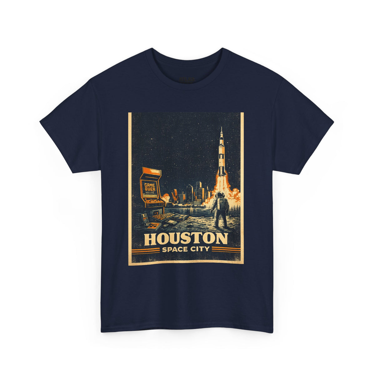 Houston Space City Rocket Launch Vintage T-Shirt