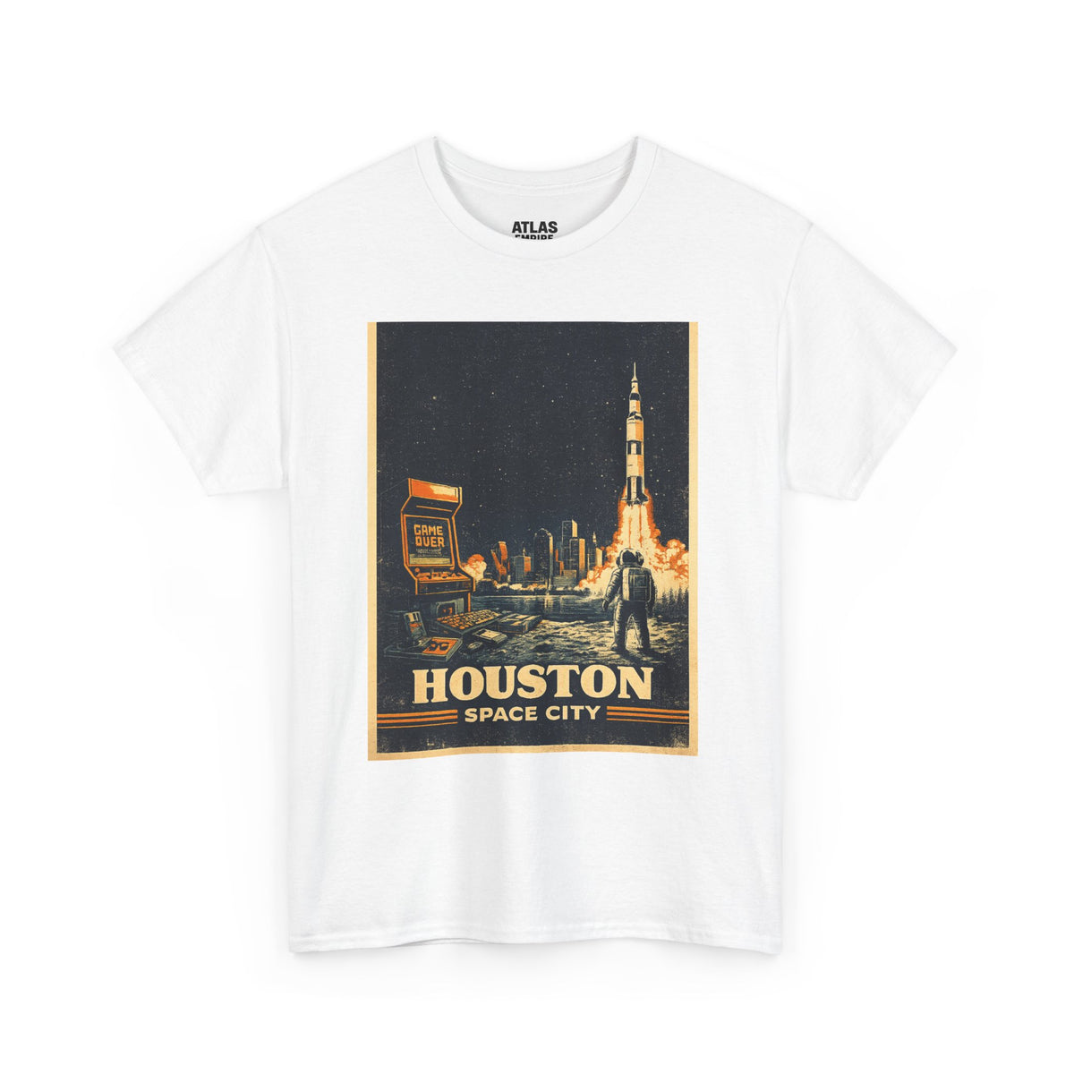 Houston Space City Rocket Launch Vintage T-Shirt