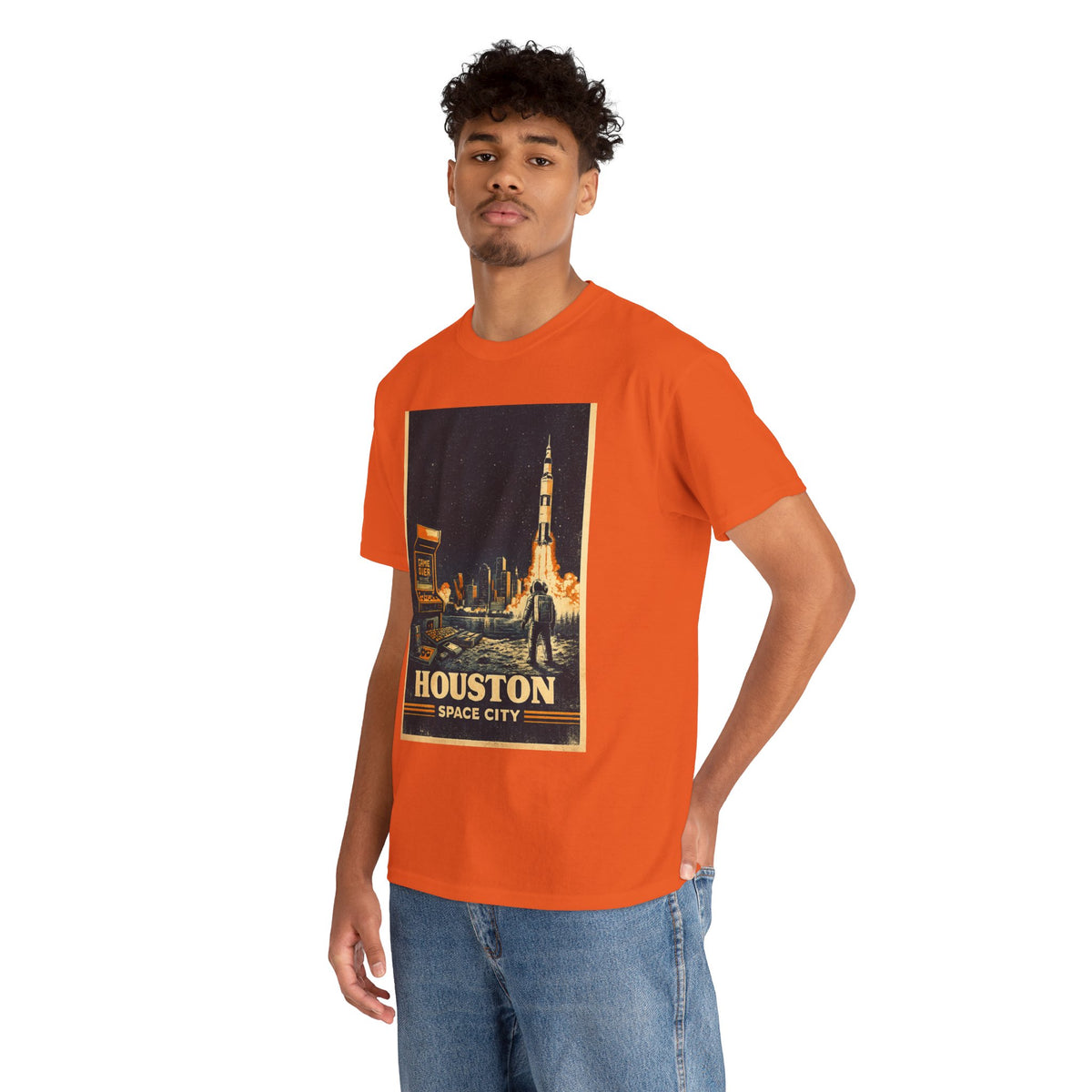 Houston Space City Rocket Launch Vintage T-Shirt