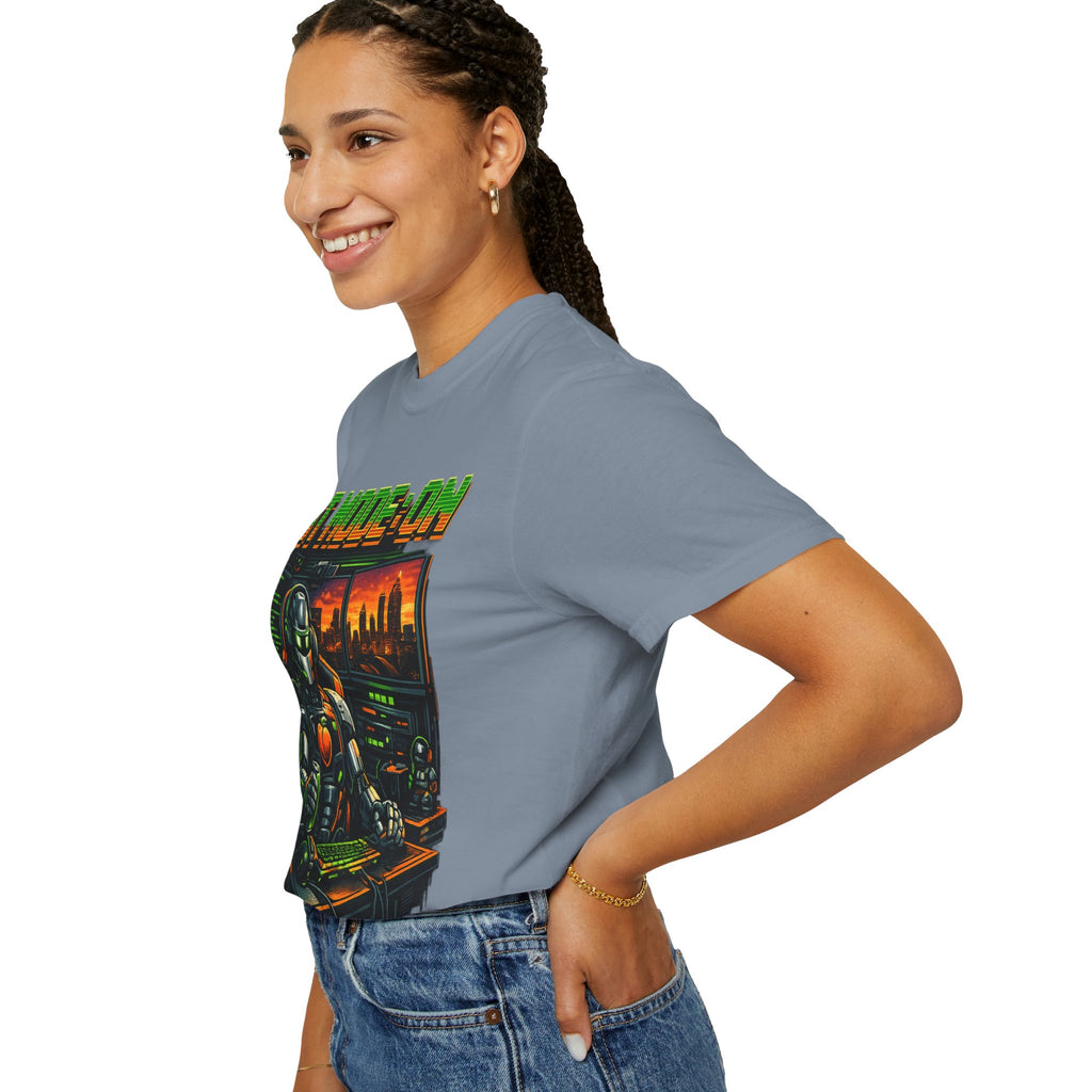 Bot Mode On T-Shirt — Retro Cyberpunk Robot Gamer Tee