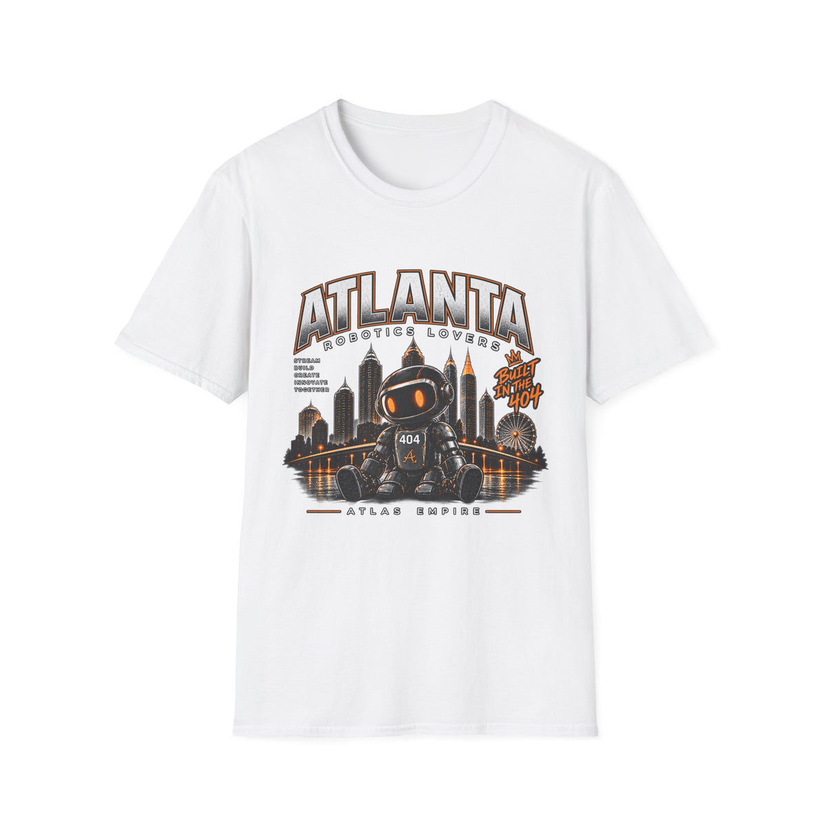Atlanta Robotics Lovers T-Shirt — Retro City Skyline Tee