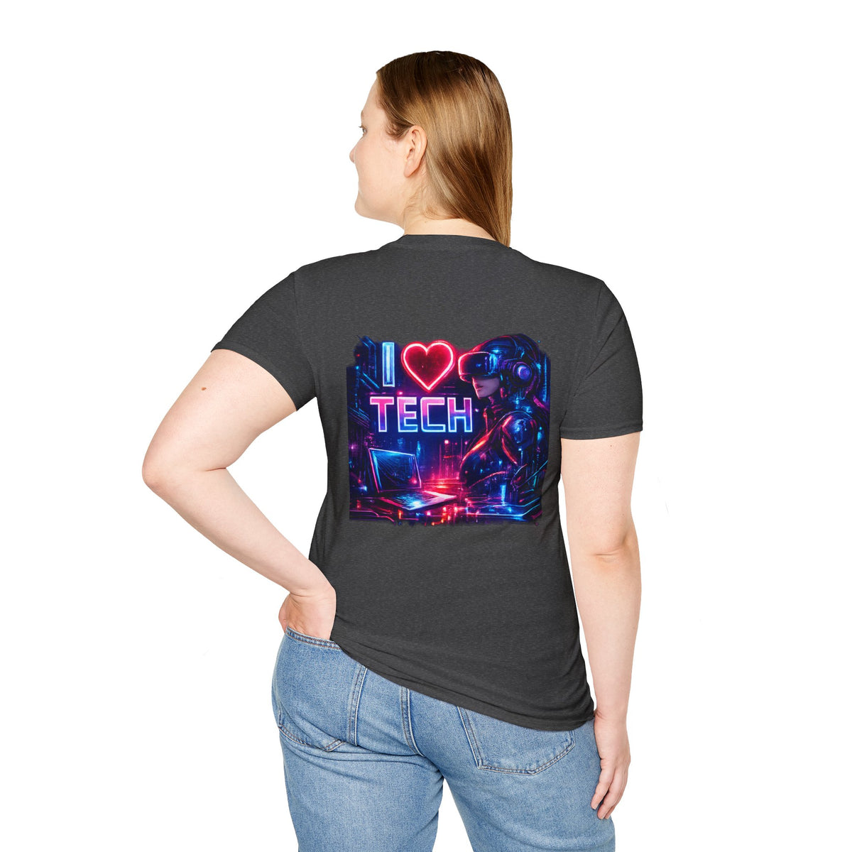 I Heart Tech T-Shirt — Retro Cyberpunk Techie Tee