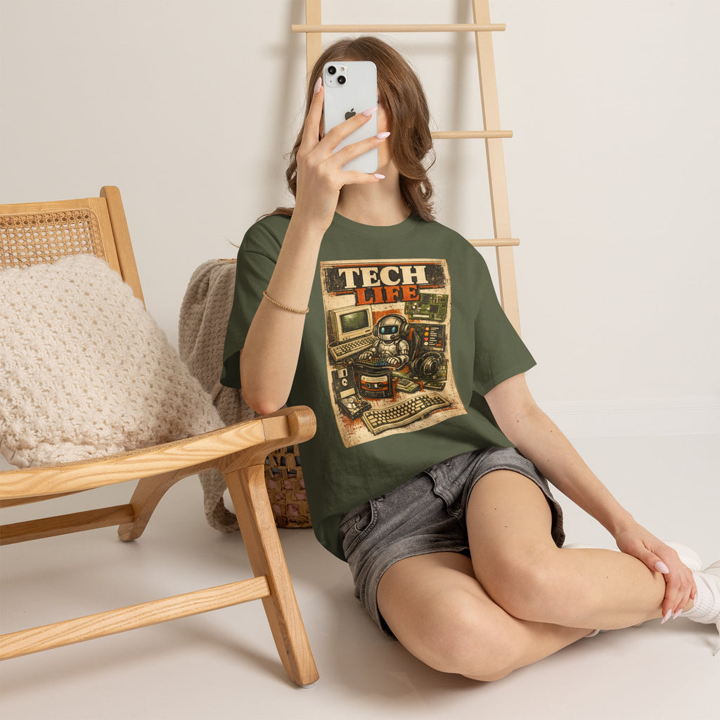 Tech Life T-Shirt — Retro Computer & Gadget Graphic Tee for Geeks