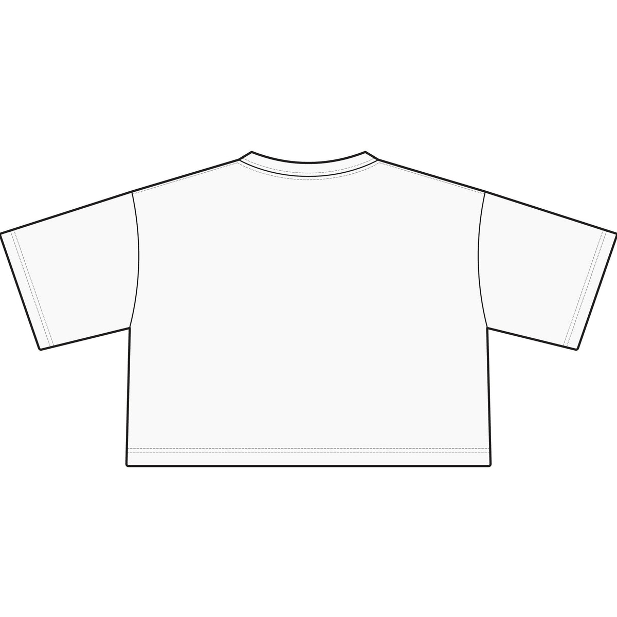 Natural Cropped Tee — Women's Cotton Short Boxy Crop Top