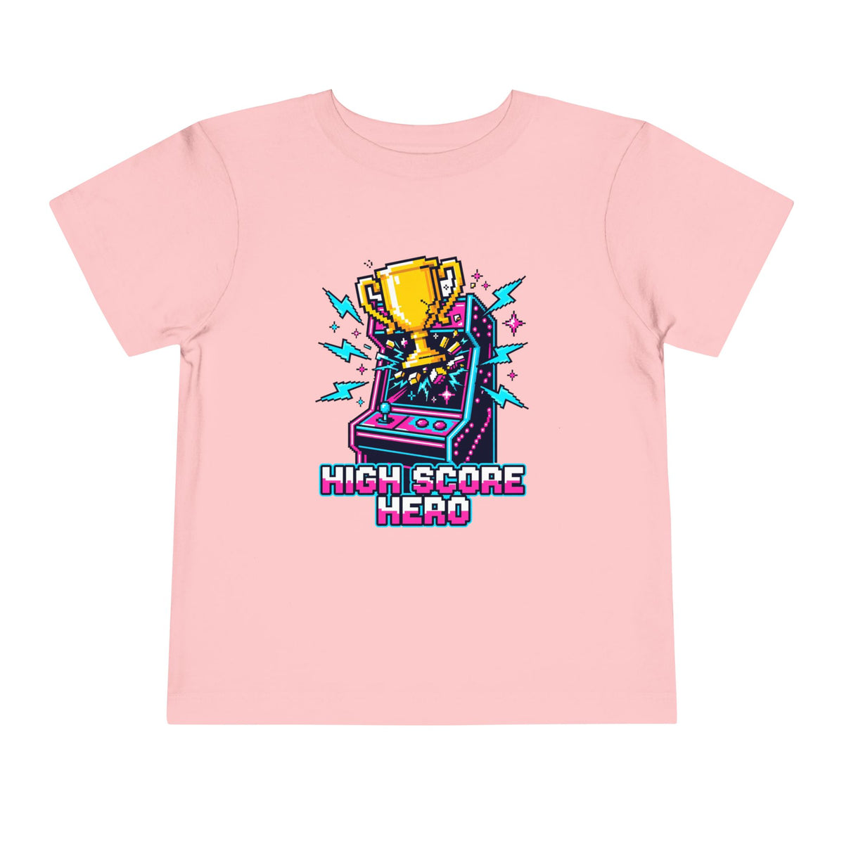 High Score Hero Arcade Game Toddler Short Sleeve Tee