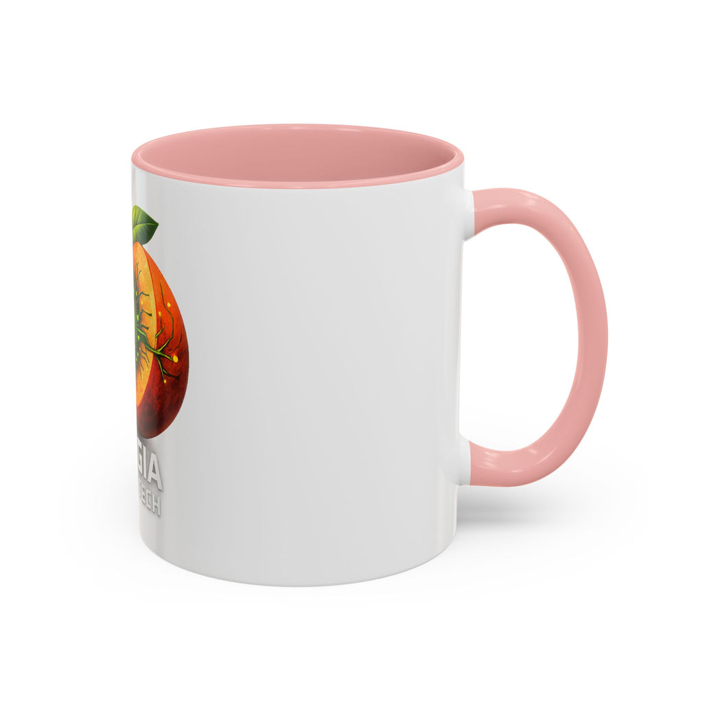 Accent Mug — "Georgia Runs on Tech" Peach Tech Coffee Mug (11/15oz)