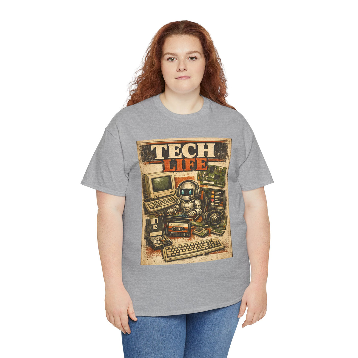 Tech Life T-Shirt — Retro Computer & Gadget Graphic Tee for Geeks