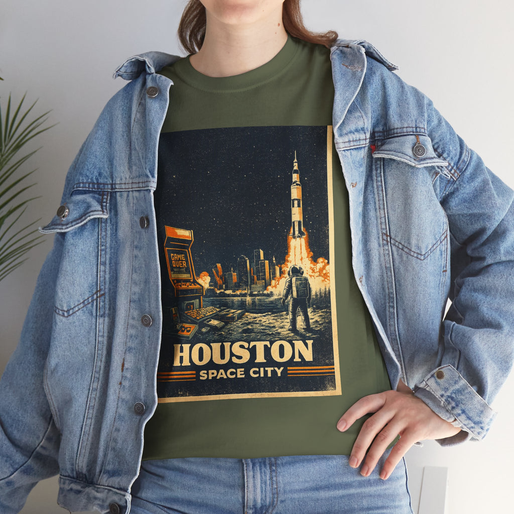 Houston Space City Rocket Launch Vintage T-Shirt