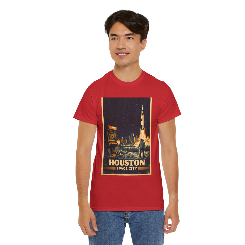 Houston Space City Rocket Launch Vintage T-Shirt