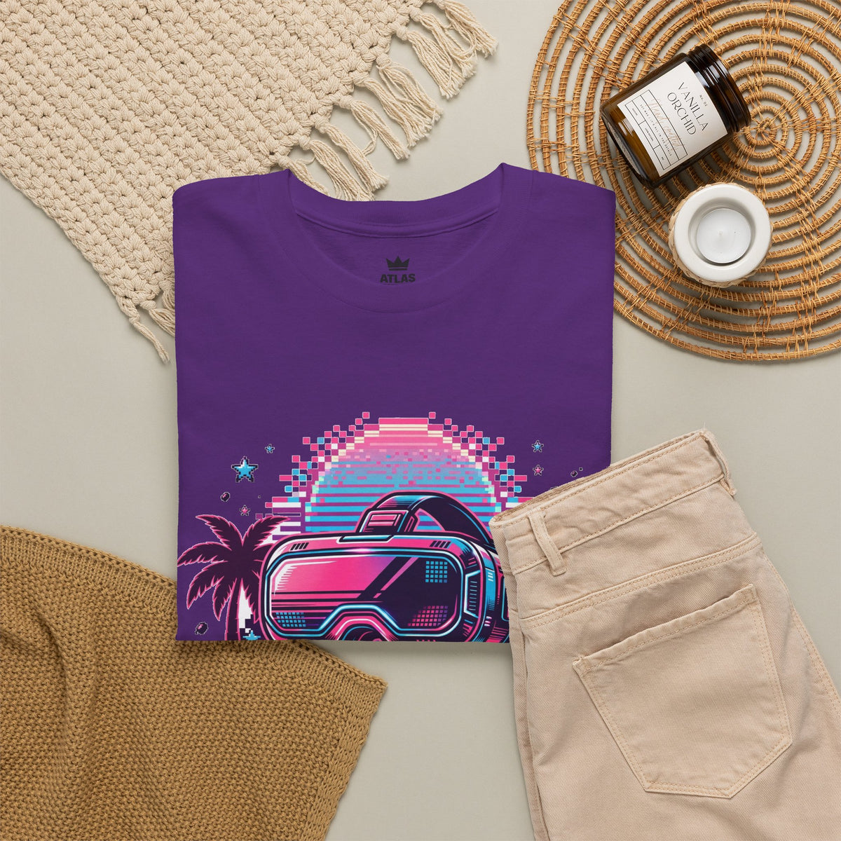 Retro-Future Graphic Tee — Neon Car Vaporwave T-Shirt