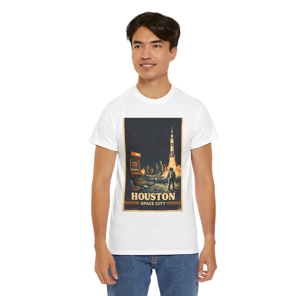 Houston Space City Rocket Launch Vintage T-Shirt