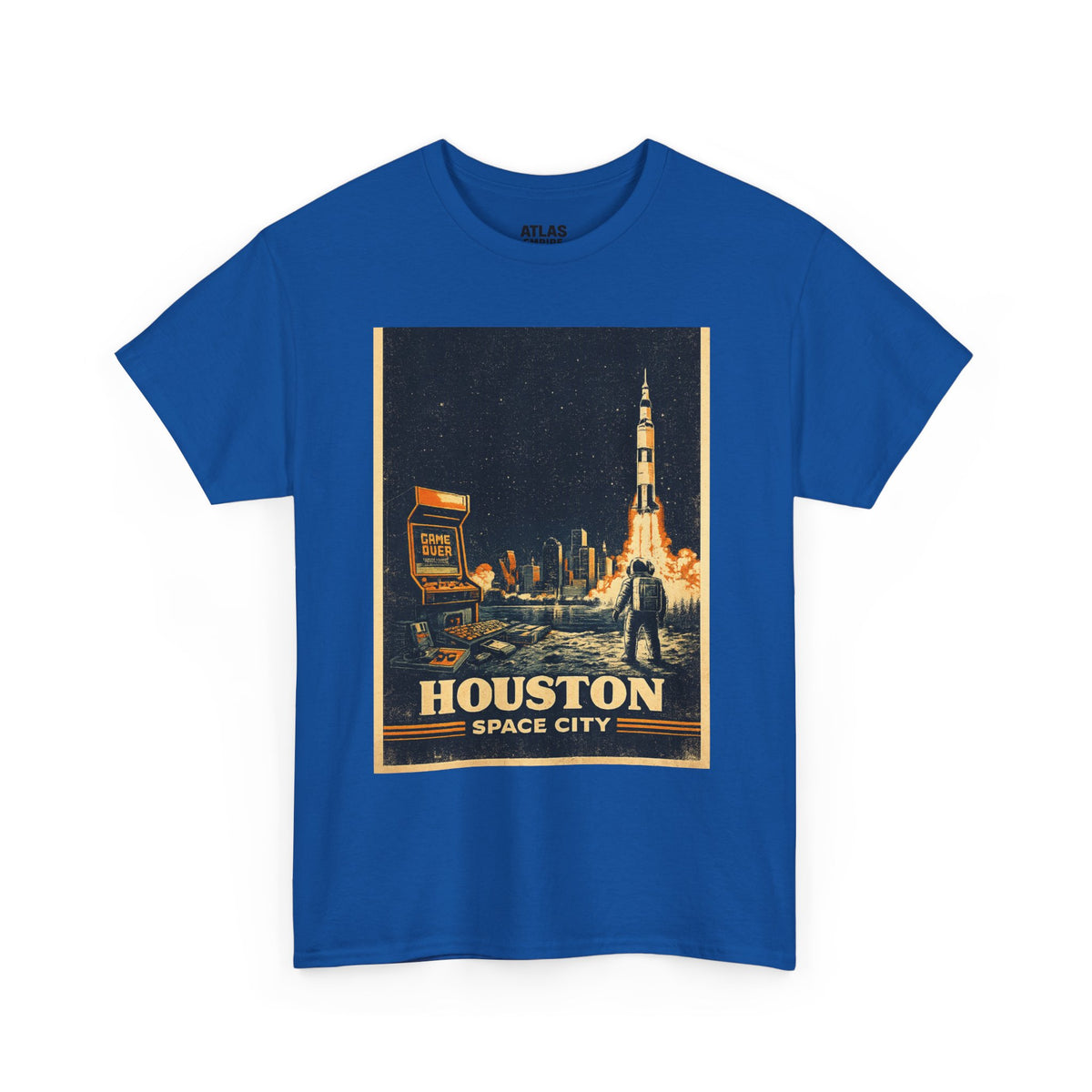 Houston Space City Rocket Launch Vintage T-Shirt
