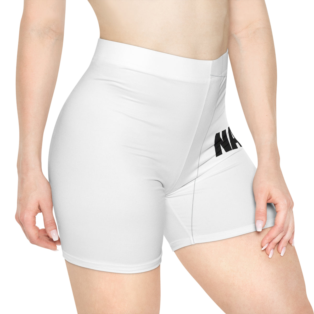 Natural Bold Biker Shorts — Women's Graphic Athletic Shorts