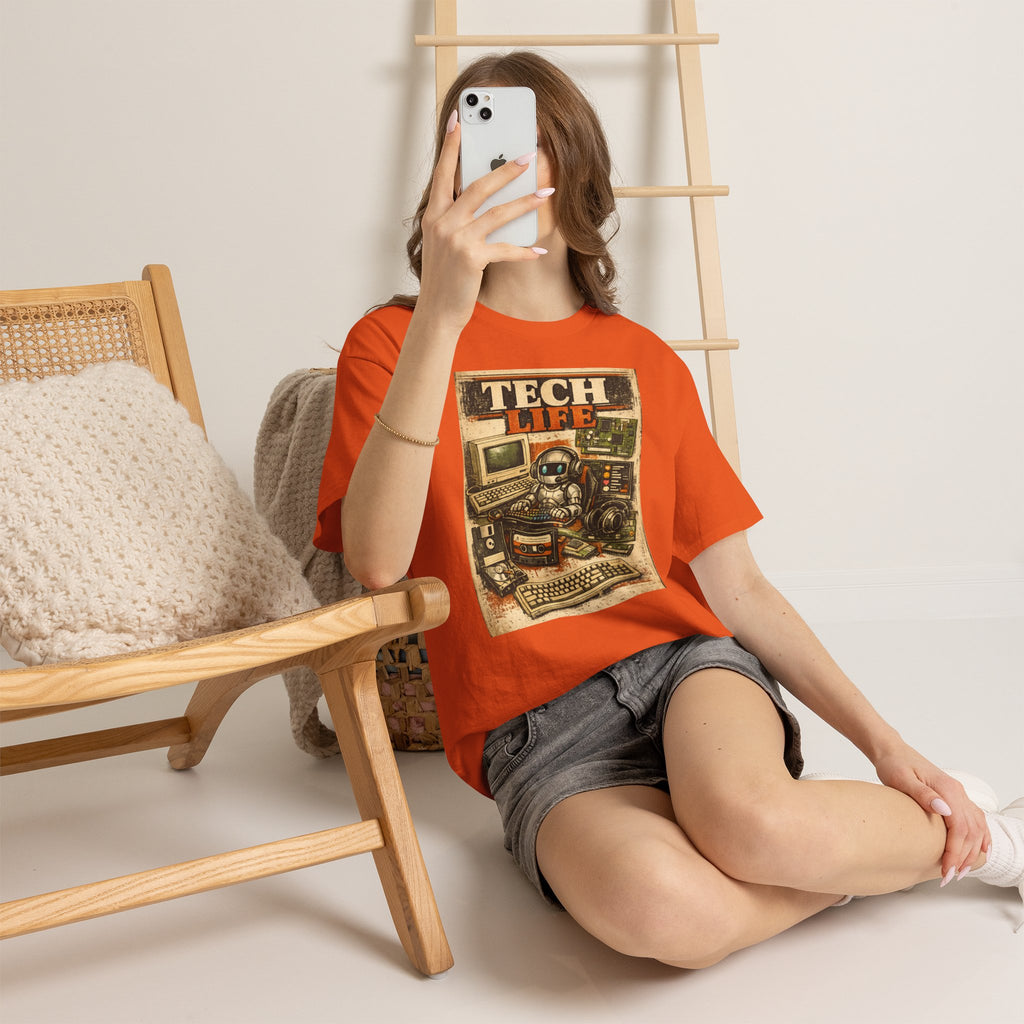 Tech Life T-Shirt — Retro Computer & Gadget Graphic Tee for Geeks