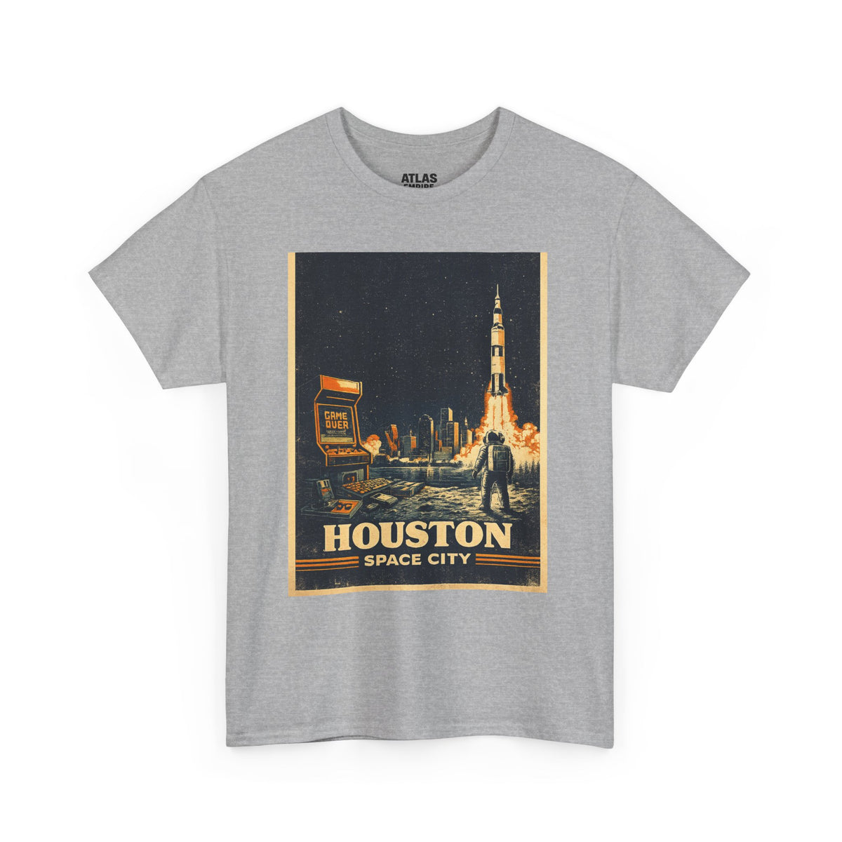 Houston Space City Rocket Launch Vintage T-Shirt