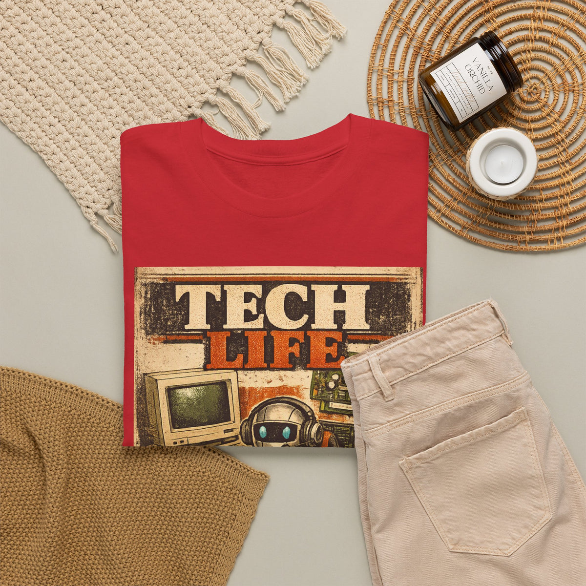 Tech Life T-Shirt — Retro Computer & Gadget Graphic Tee for Geeks