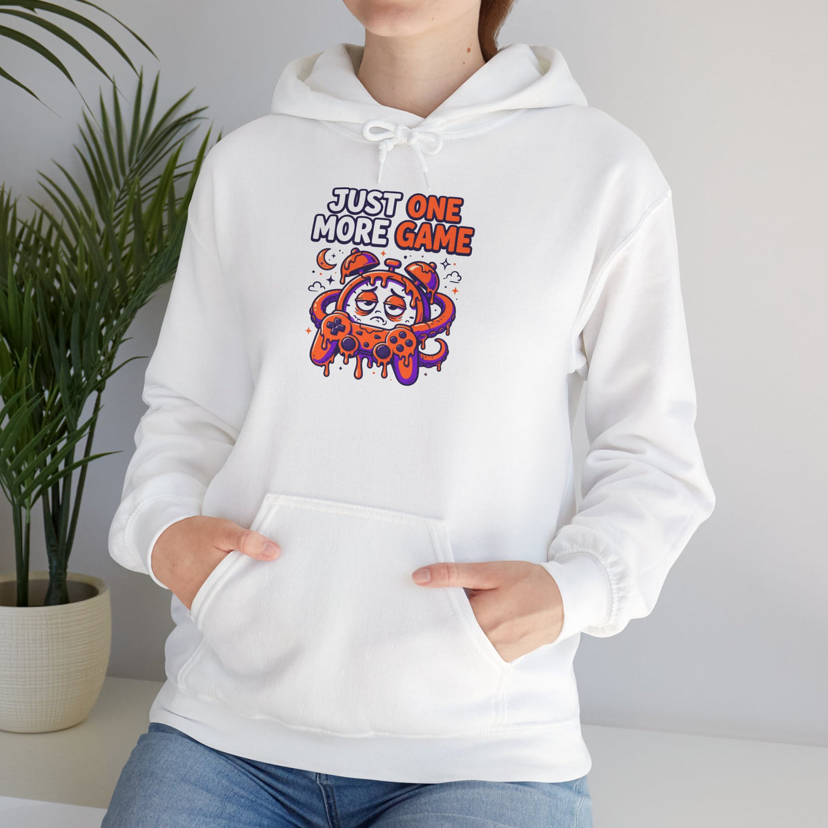Just One More Game Gamer Hoodie – Cute Octopus Controller Gaming Sweatshirt