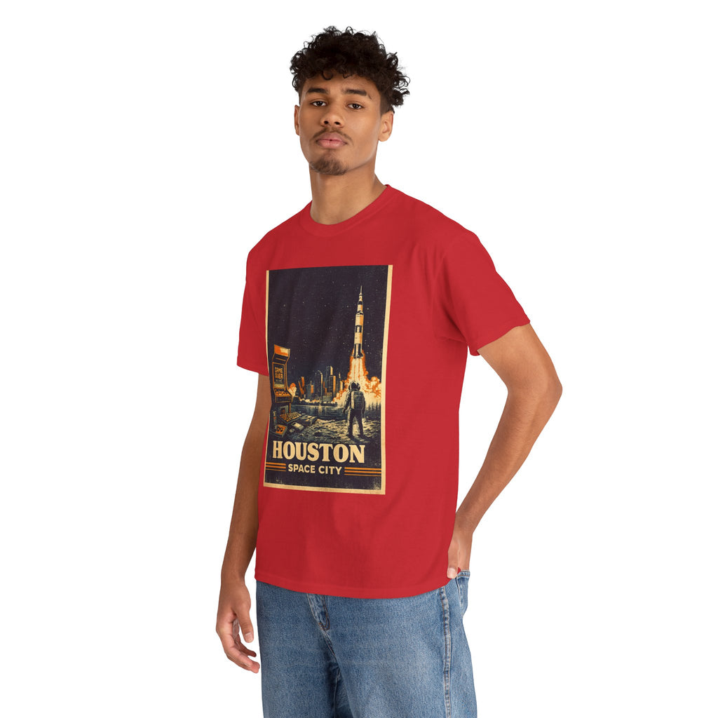 Houston Space City Rocket Launch Vintage T-Shirt
