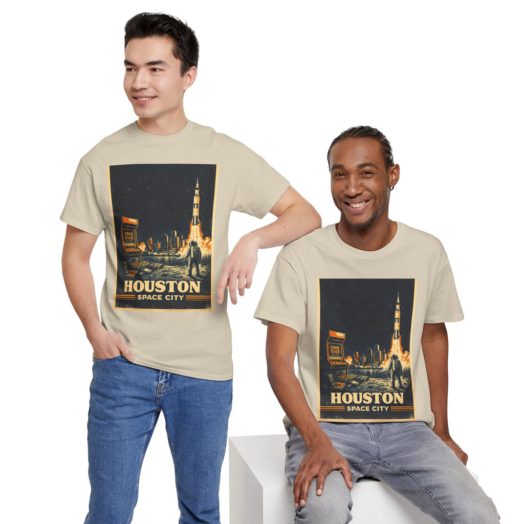 Houston Space City Rocket Launch Vintage T-Shirt