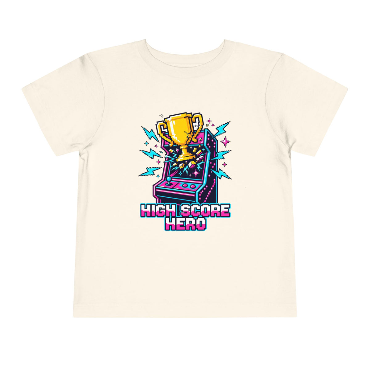 High Score Hero Arcade Game Toddler Short Sleeve Tee