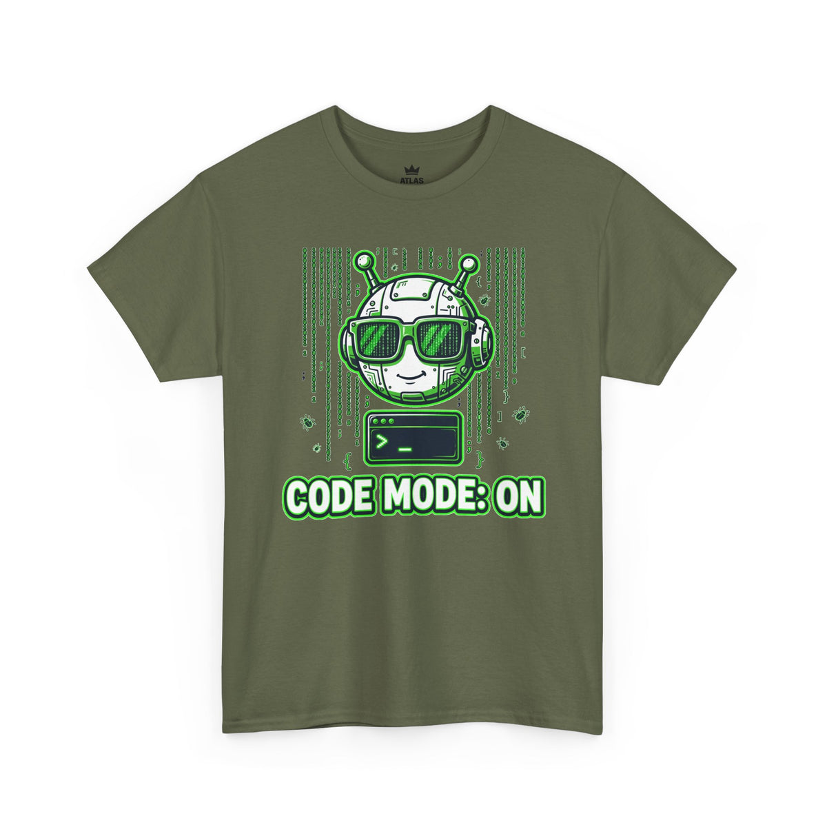 Code Mode On T-Shirt — Funny Programmer Alien Graphic Tee for Developers