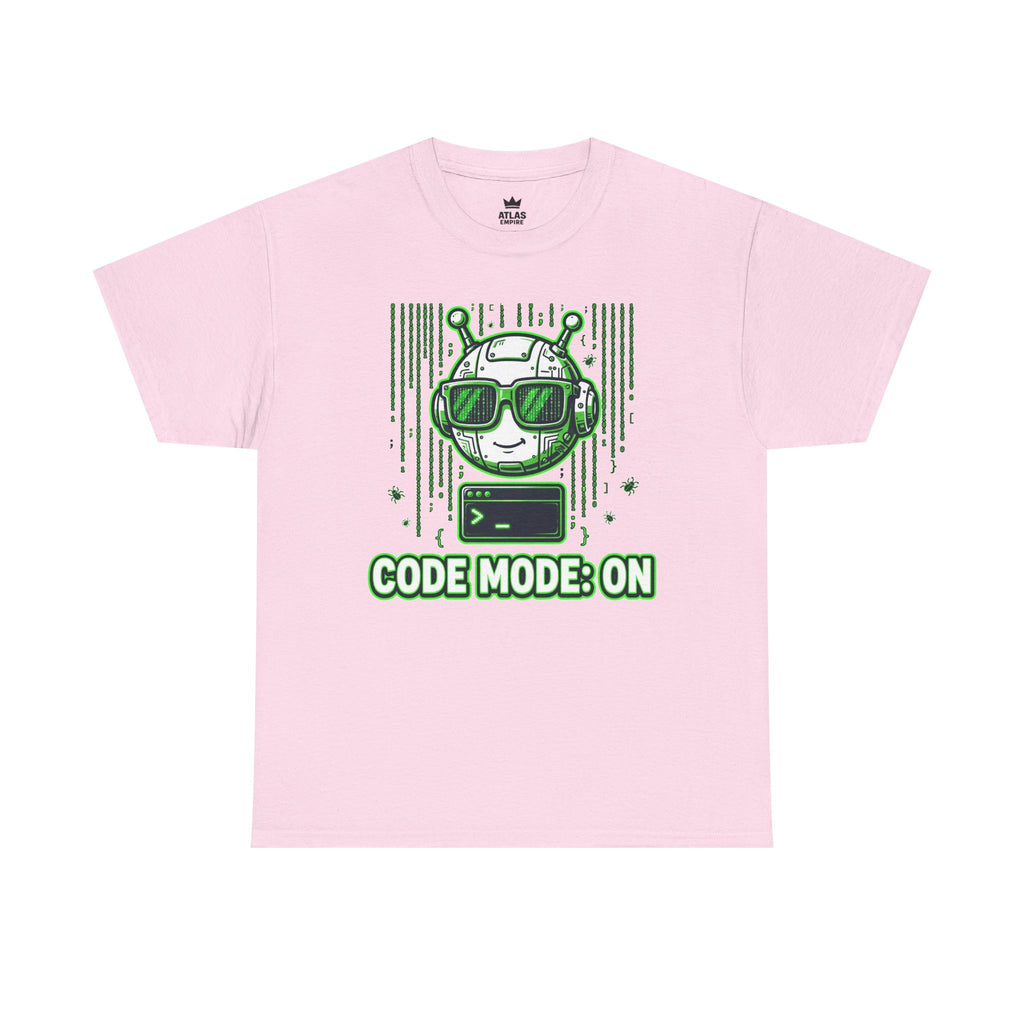 Code Mode On T-Shirt — Funny Programmer Alien Graphic Tee for Developers
