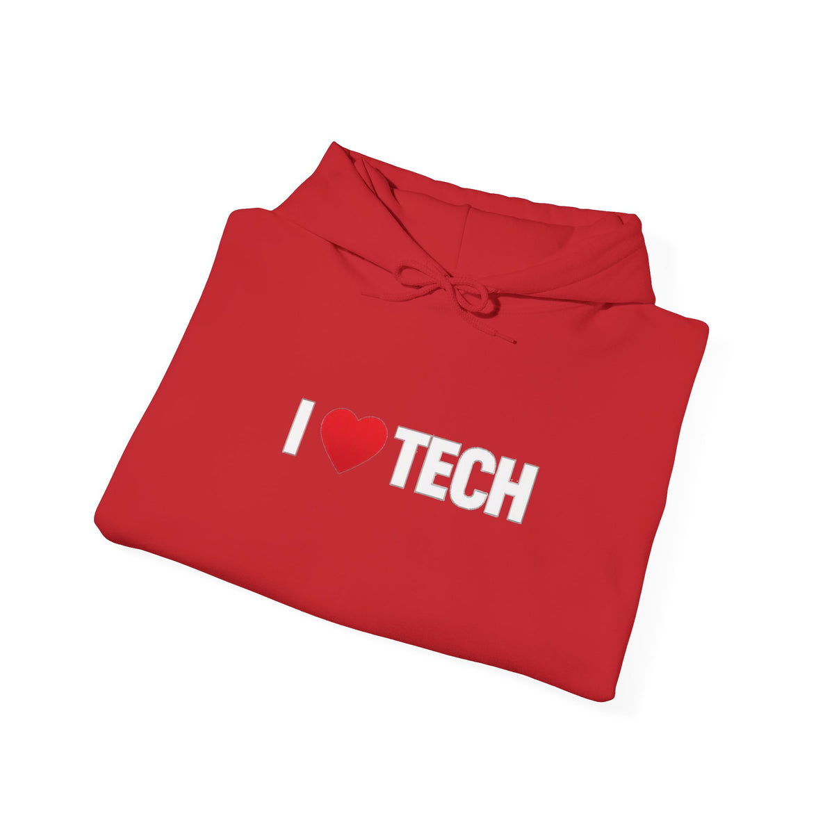 I  Tech Hoodie — "I Love Tech" Graphic Pullover for Tech Lovers