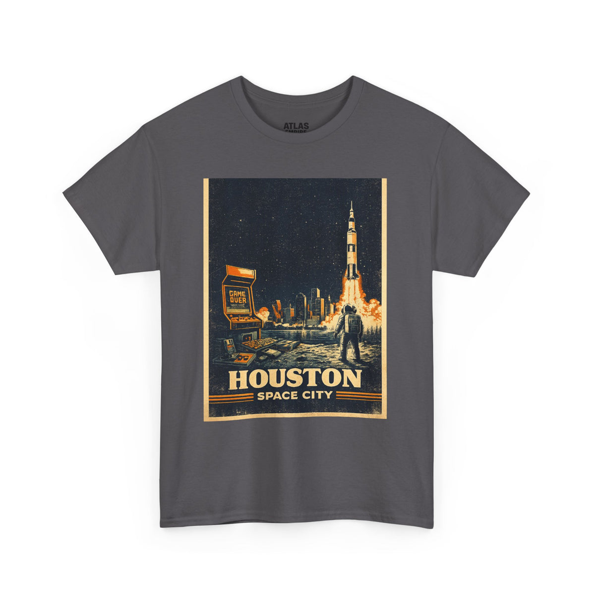 Houston Space City Rocket Launch Vintage T-Shirt